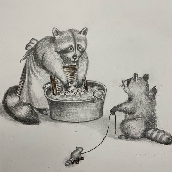 Handmade HB/4B pencils sketches with frame
